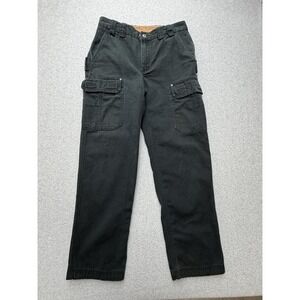 Duluth Trading Co Cargo Pants Mens 32x32 Black Canvas Workwear Utility Outdoor